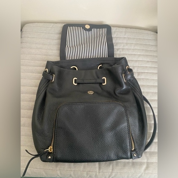 Kate Spade Black Backpack Pebbled Leather - Picture 3 of 13
